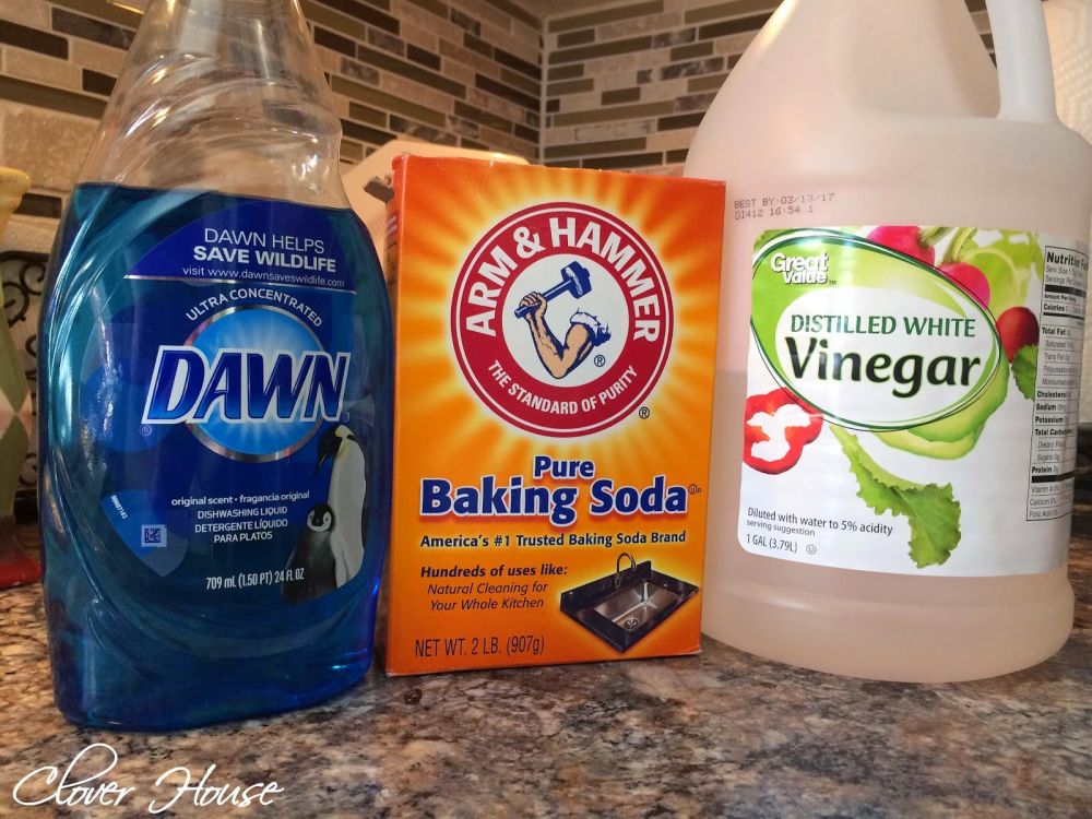 Eight Tablespoons of Dawn, Eight of Baking Soda, and Six of Vinegar