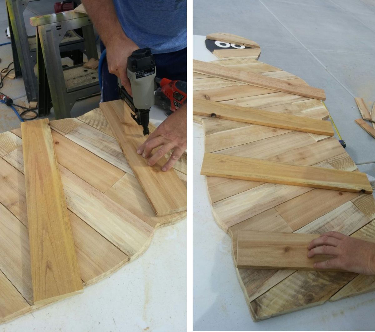 Extra Cedar Strips Created Raised Bandages
