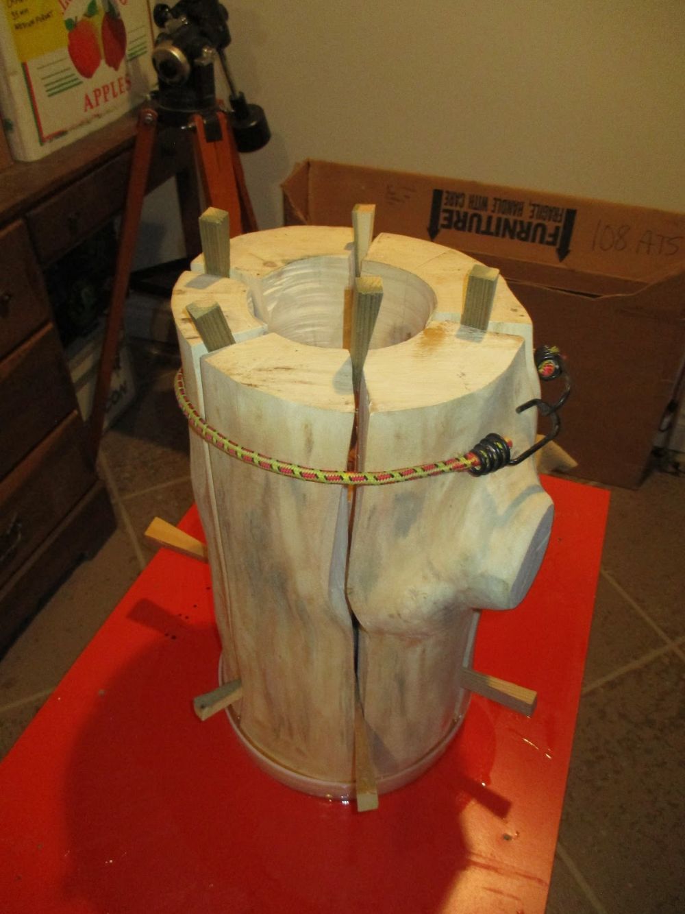 Five Pieces of Ash Firewood Became a Hollow Log