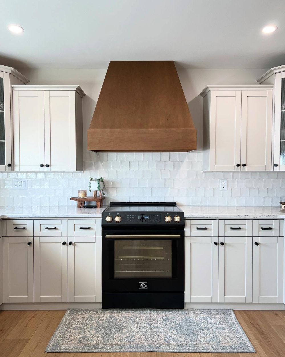 Glass Cabinets Were Removed for a Larger Range Hood
