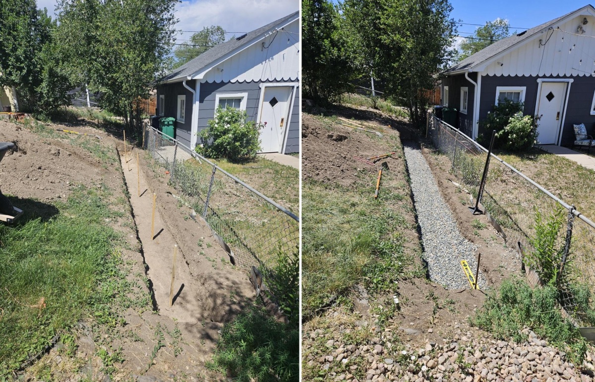 Gravel Went Into the Trench Before the Timber