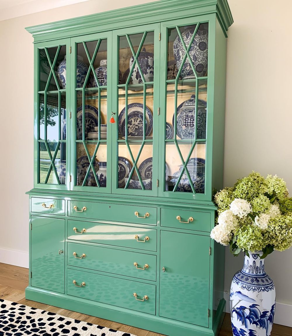Green paint traced every glazing bar