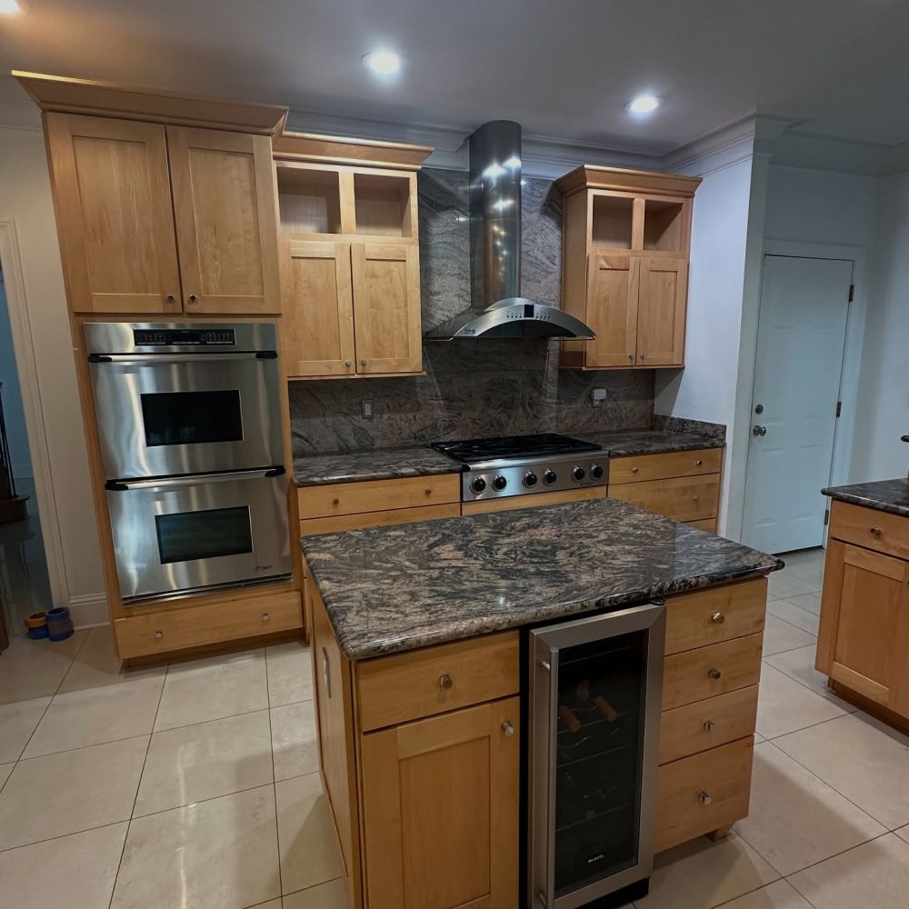 Honey Oak Cabinets Covered the Kitchen From Wall to Wall