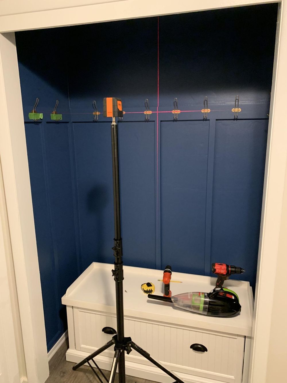 Hooks replaced the coat rail