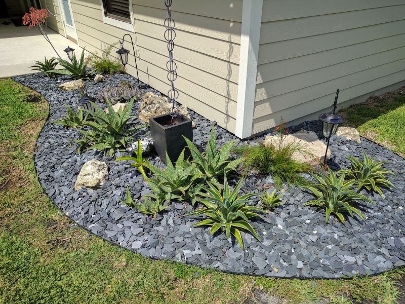 Larger Rocks Broke Up the Black Gravel