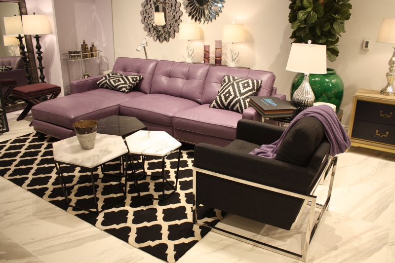 Leather color becomes part of the room's palette