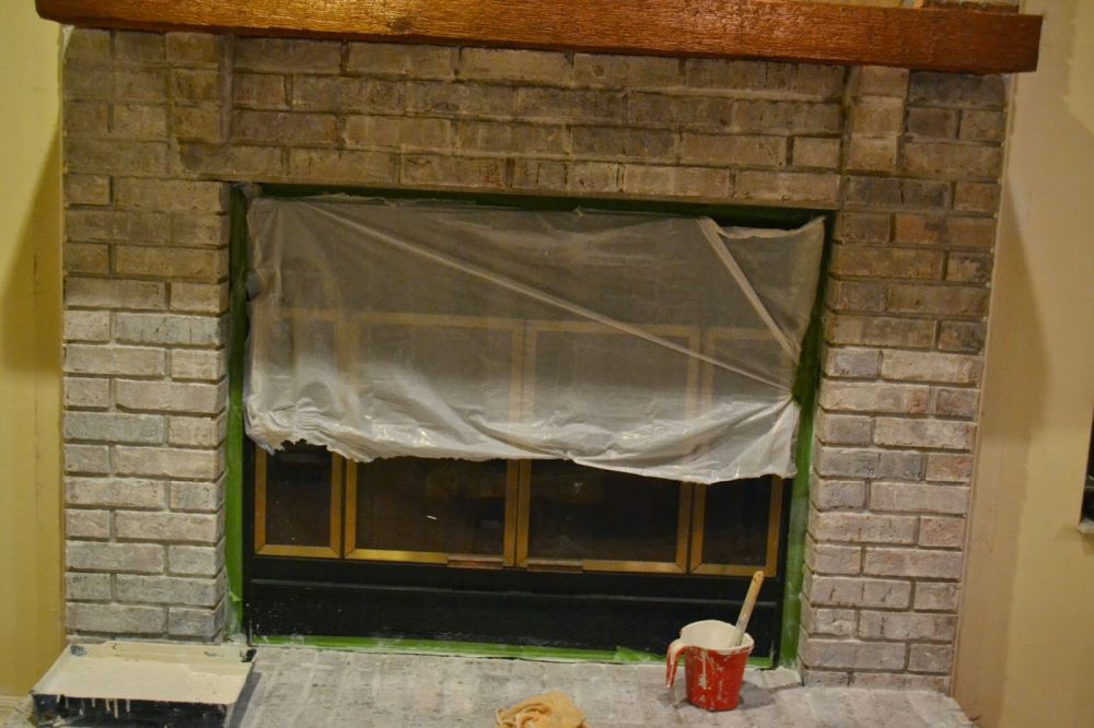 Leftover Trim Paint Became a Wash for the Brick