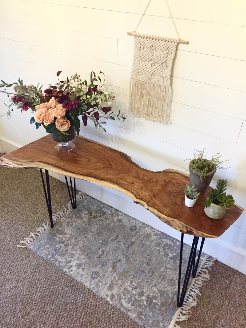 Live edge console top