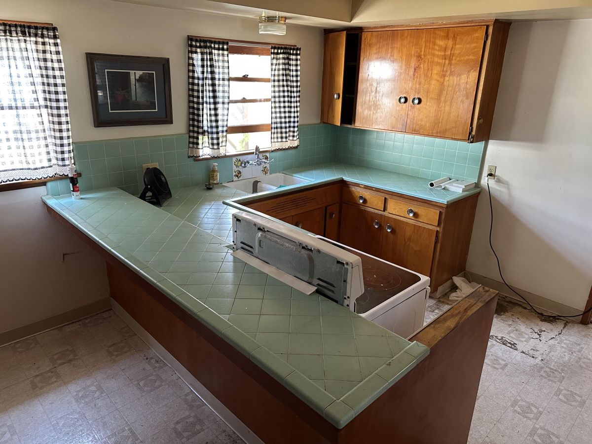 Mint Tile Covered the Original Counters