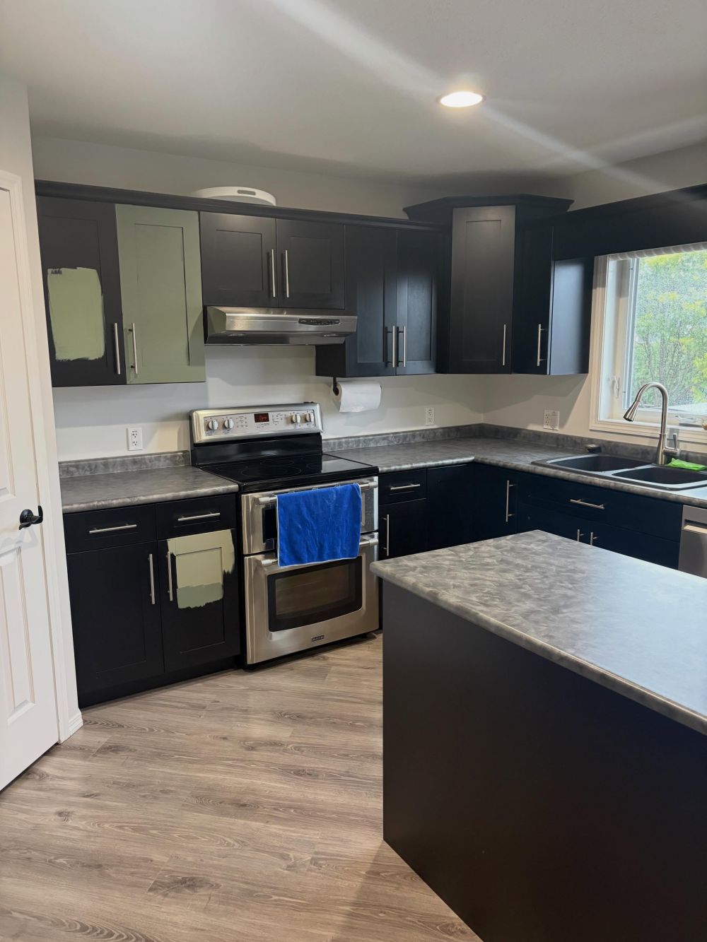 Near-Black Cabinets Covered the Original Kitchen