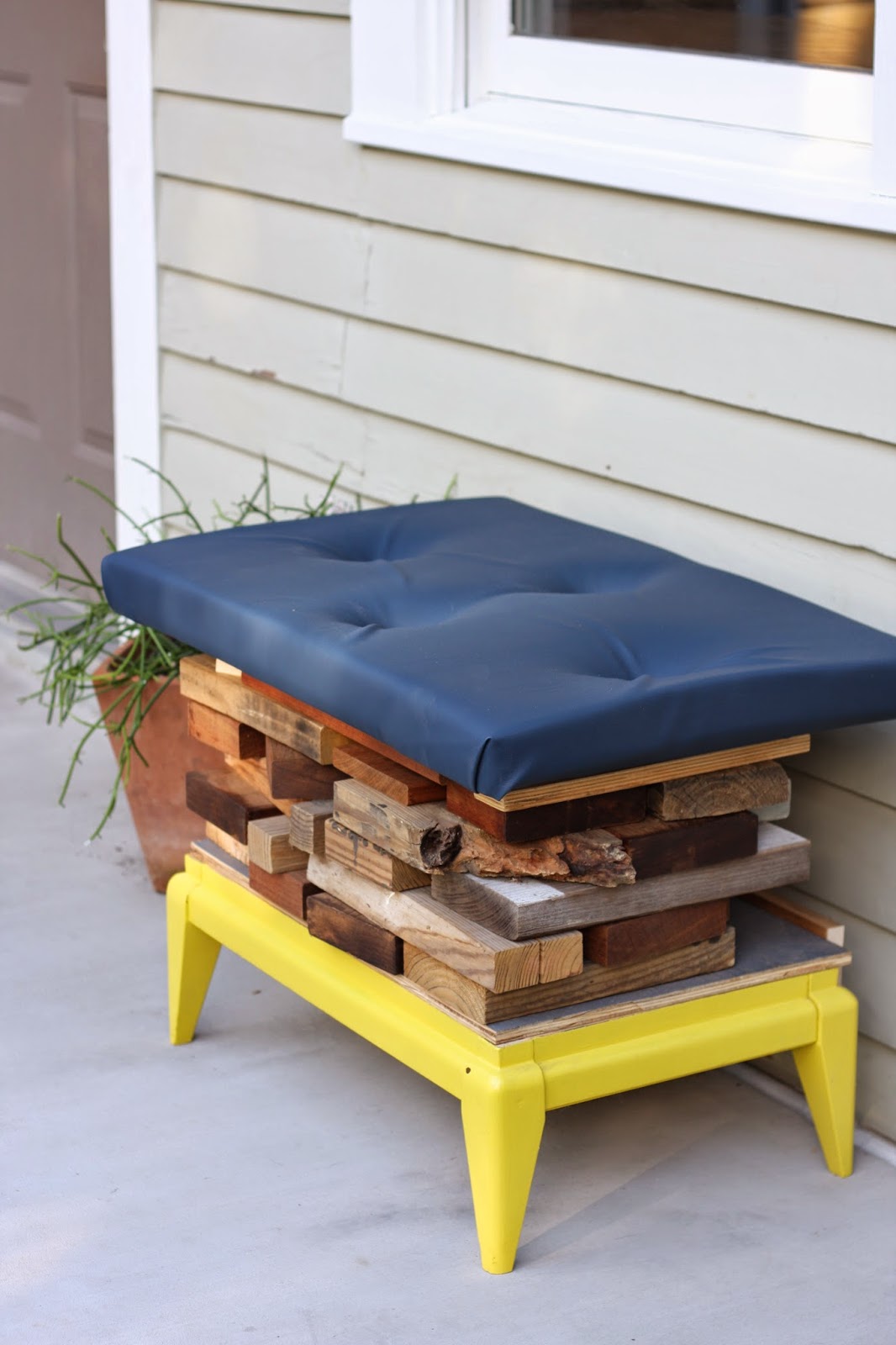 She Told Him to Get Rid of His Pile of Scrap Wood, So He Turned It Into This Bench