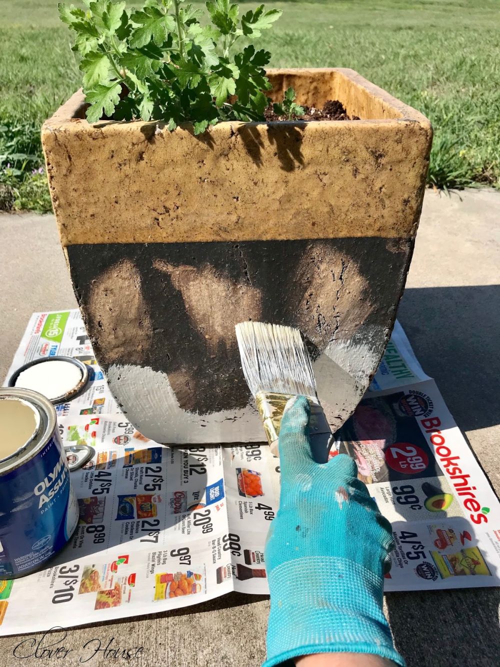 Off-White Paint Covered the Original Surface