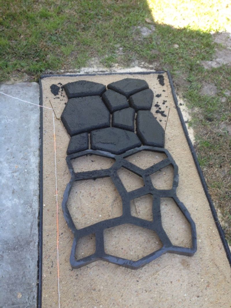 One mold created the stone shapes