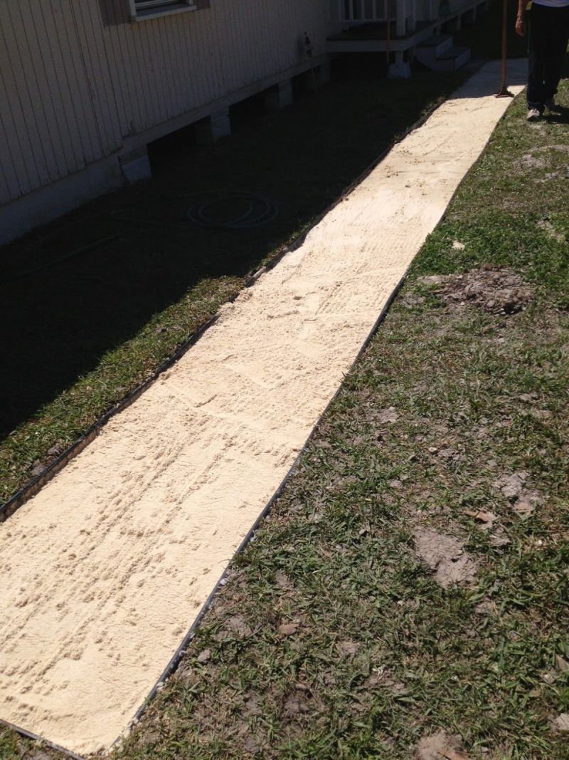 Paver sand created a level surface