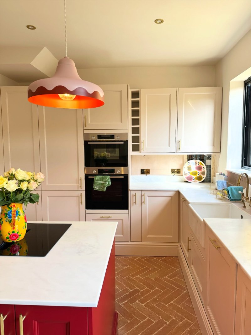 Pink Ground Softened the Main Cabinet Run