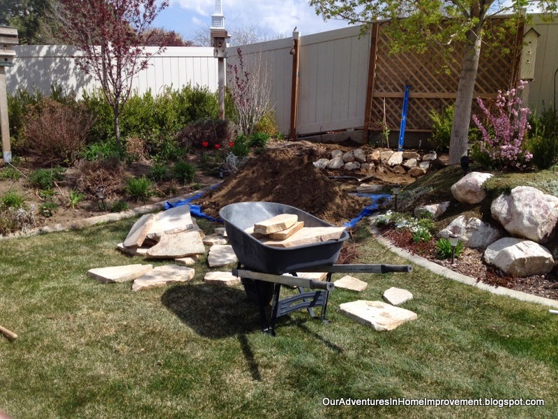 Removing the slope exposed a sandy patch below