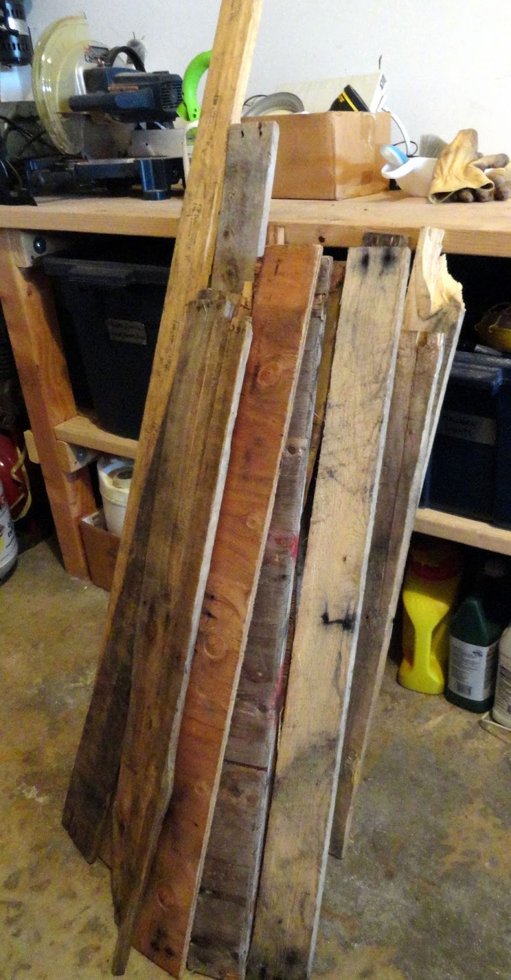 Salvaged Boards Needed Their Nails Removed
