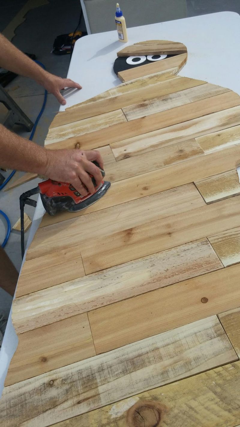 Sanding Smoothed the Attached Cedar