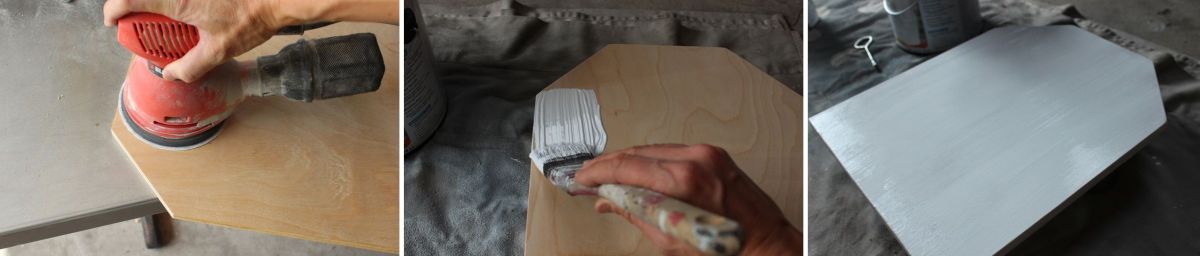 Sanding and paint hide the original wood