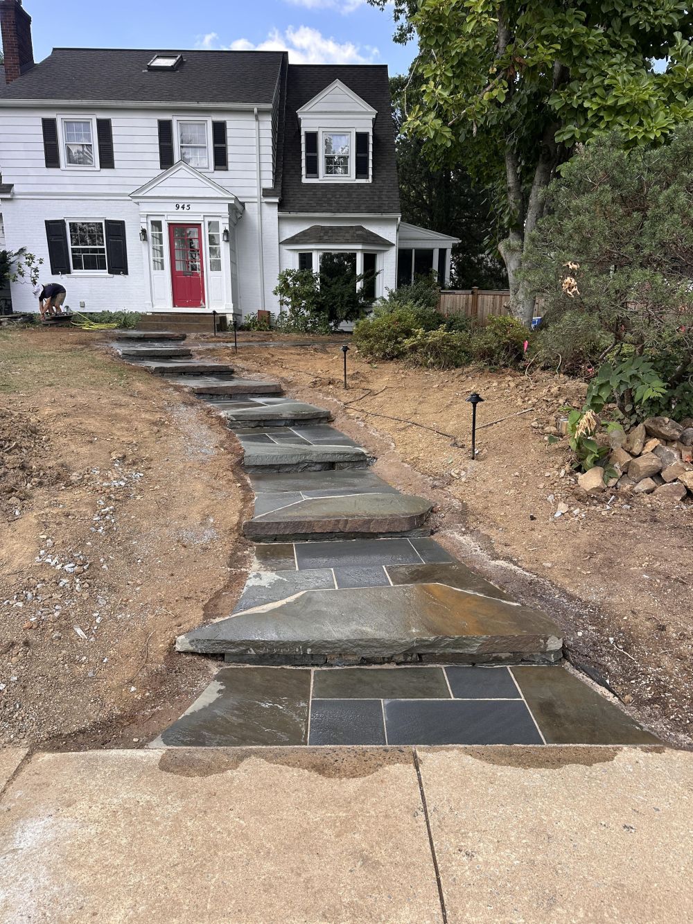 Seven Stone Steps Replaced the Sloping Approach