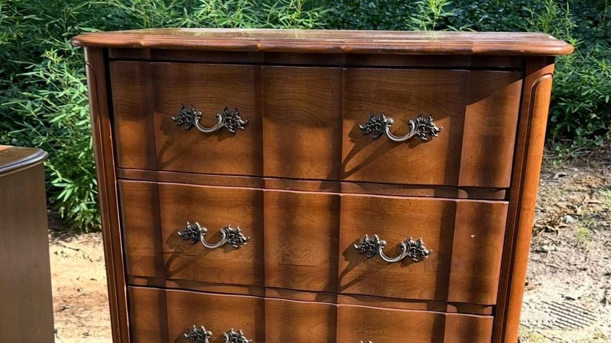 She Stripped the Dark Finish From a French Provincial Dresser and Revealed What Paint Would Have Hidden