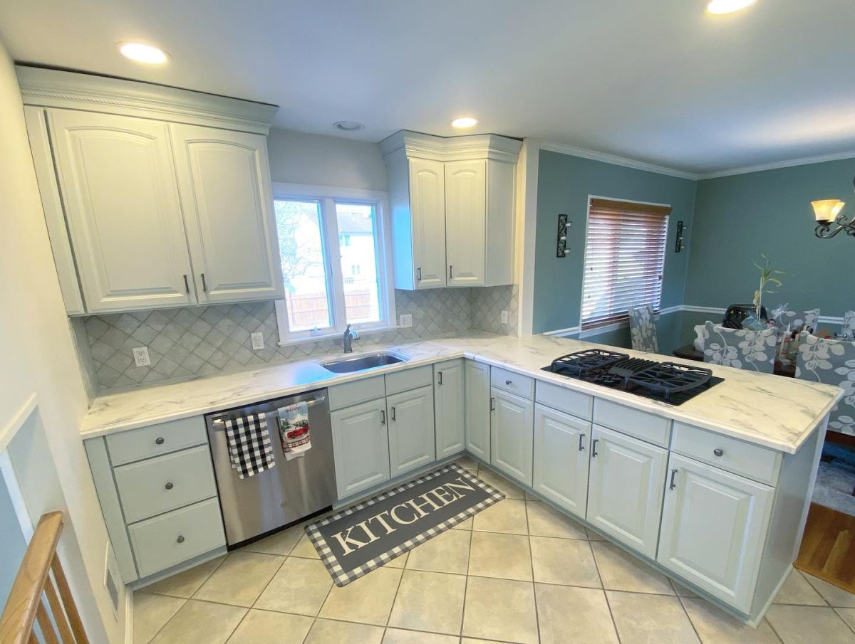 Sherwin-Williams Sea Salt Replaced the Orange Wood