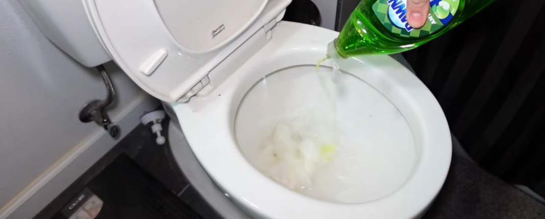 Soap in toilet