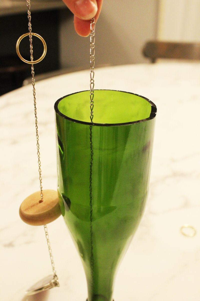 The Chain Connects the Glass Bottle to the Pendant