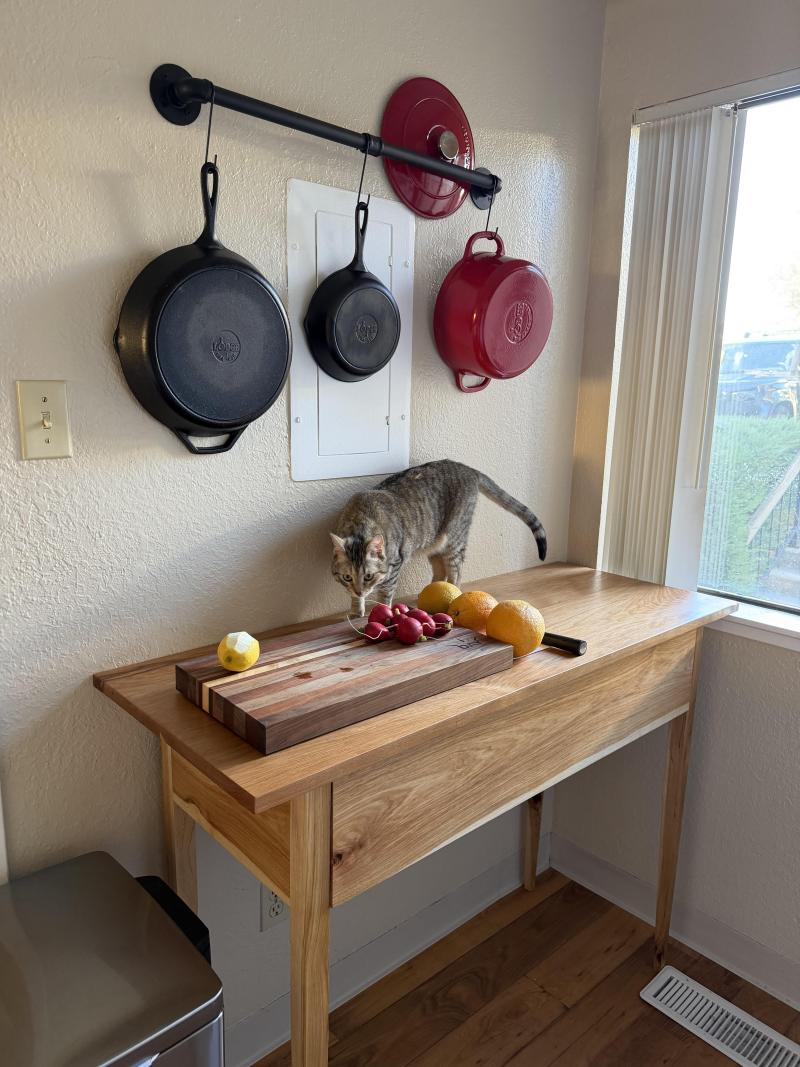 The Closed Drawer Blends Into the Table’s Apron