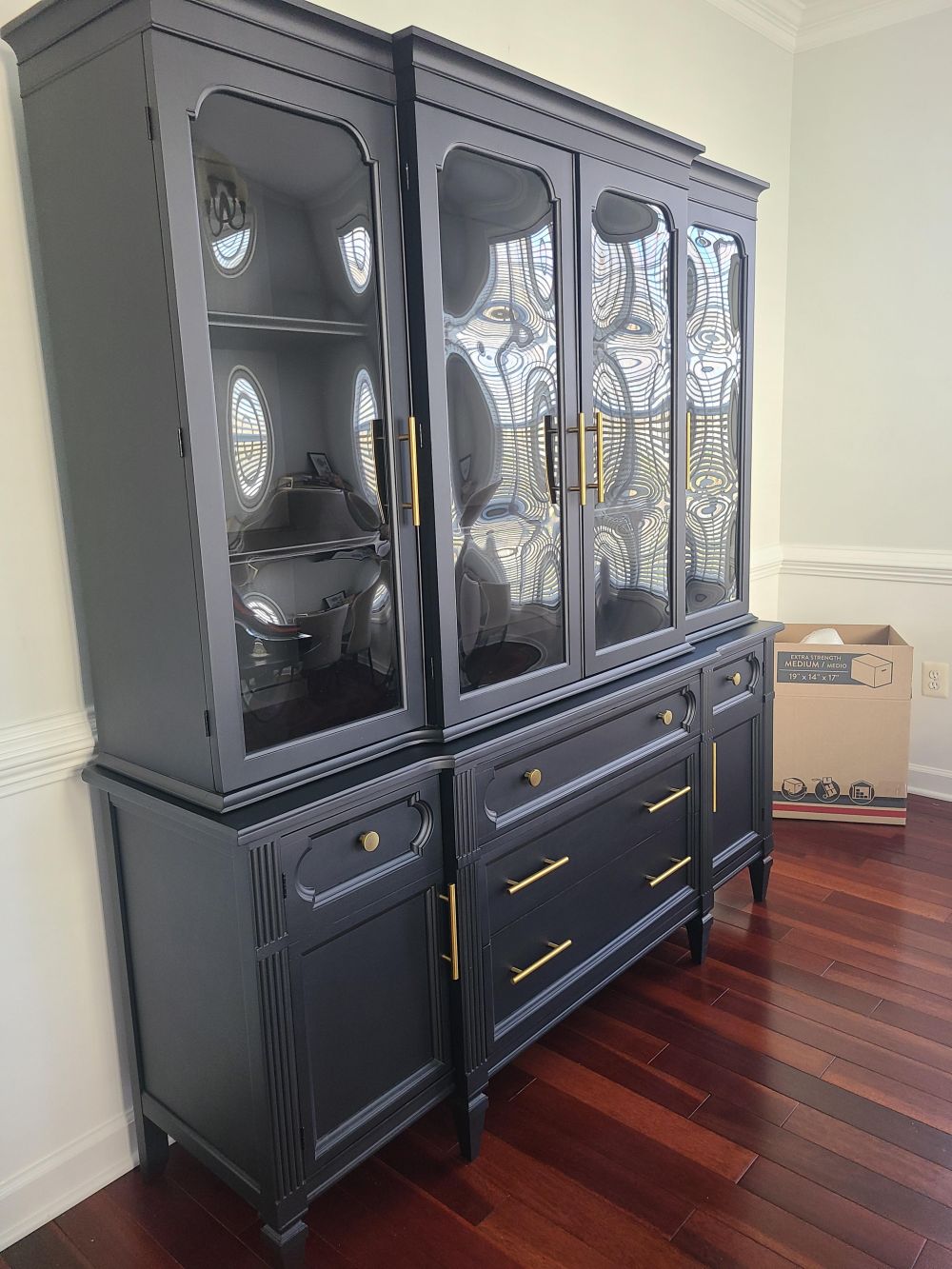 The Curved Glass Was Reinstalled After Painting