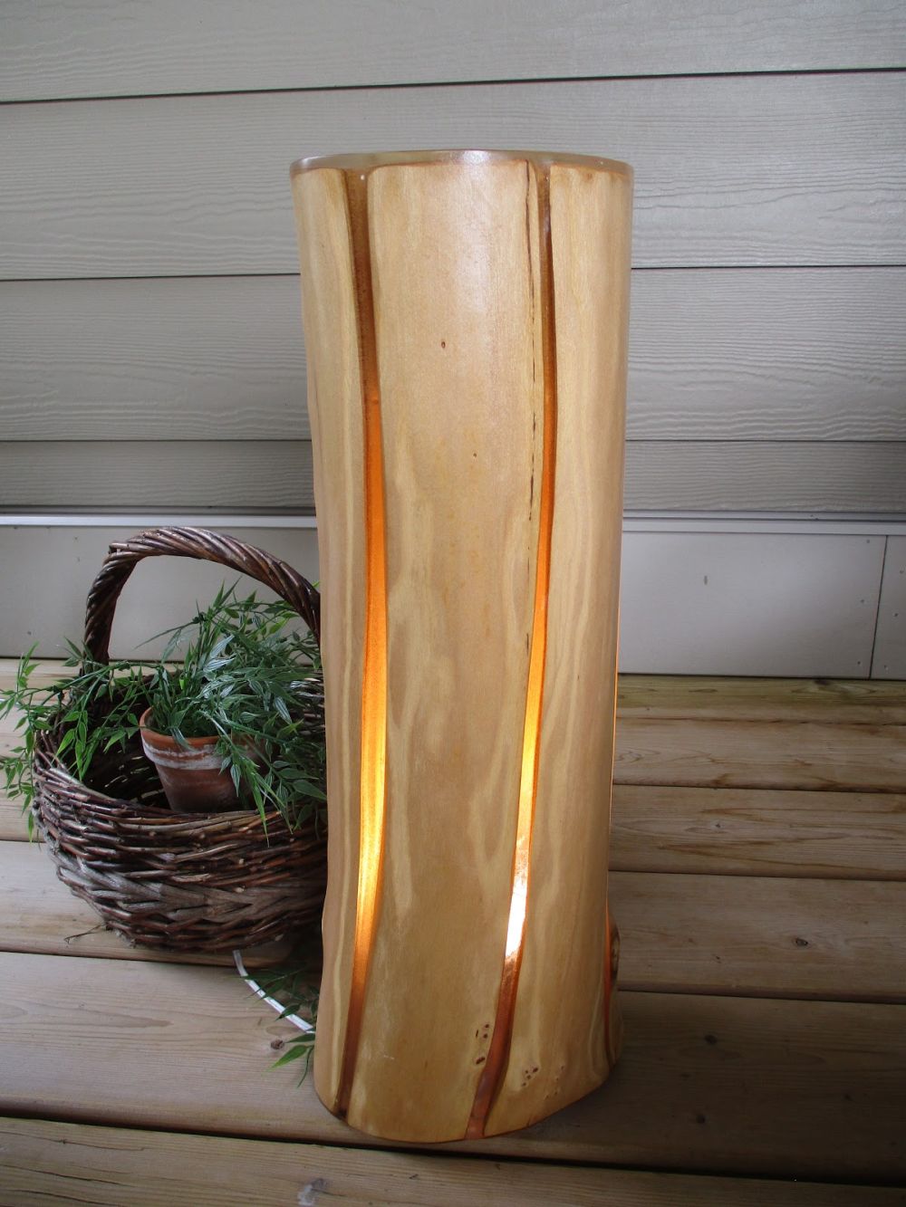 The Finished Log Glowed Through Its Former Splits