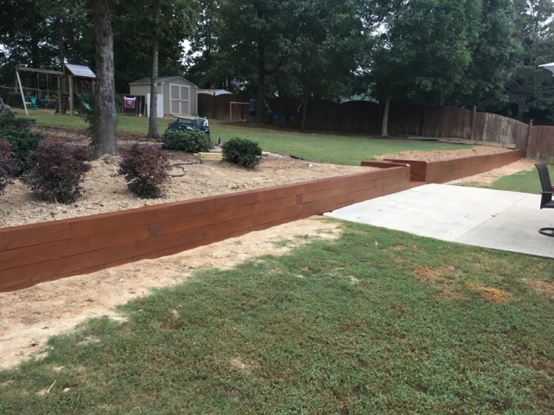 The Finished Wall Followed the Backyard's Edge