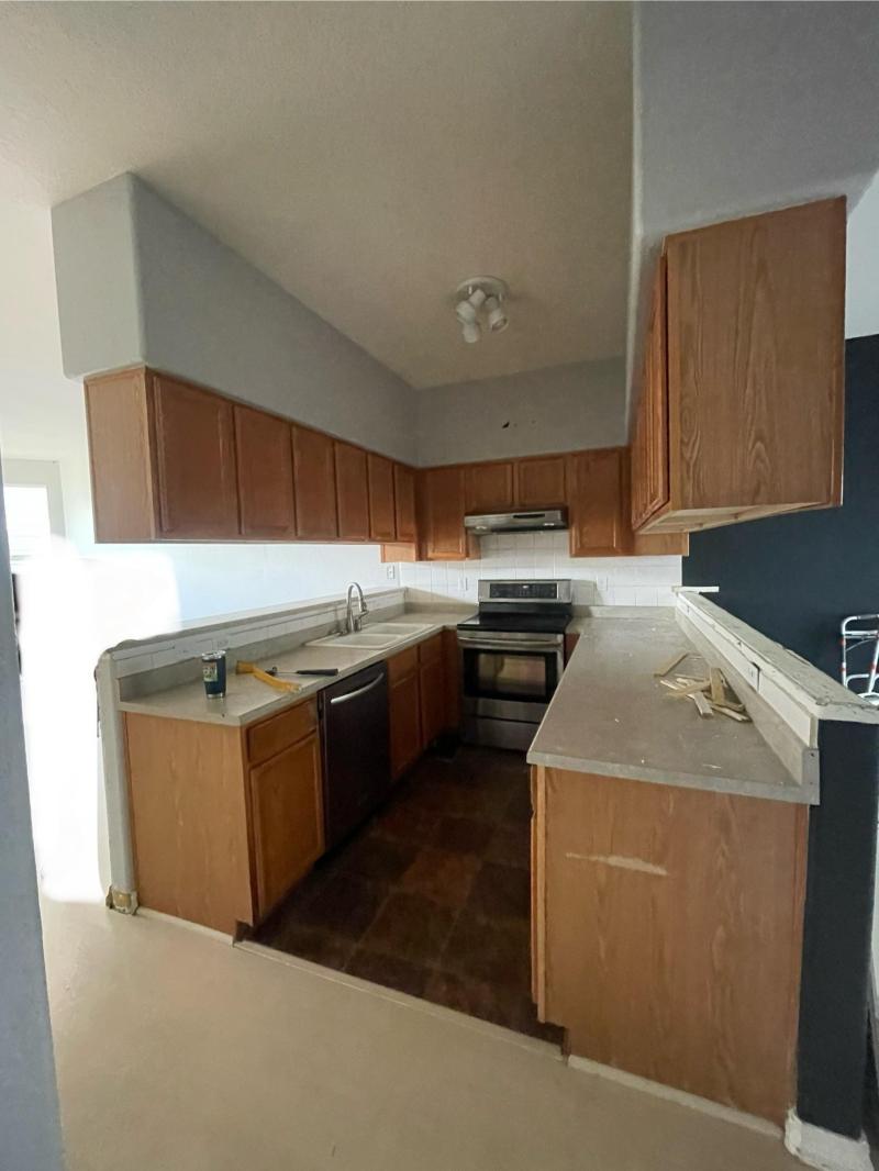The Original Kitchen Was Enclosed by Oak Cabinets