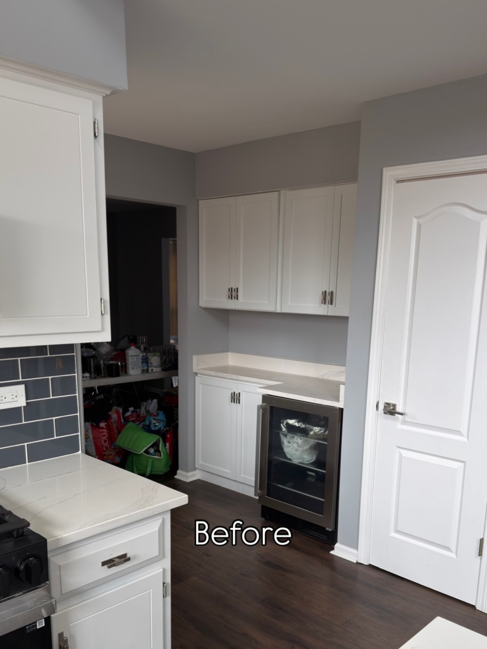 The Pantry Door Received the Same Blue Finish