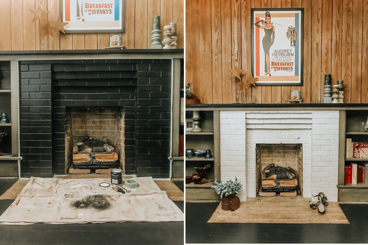 The Same Fireplace With One Finish Reversed