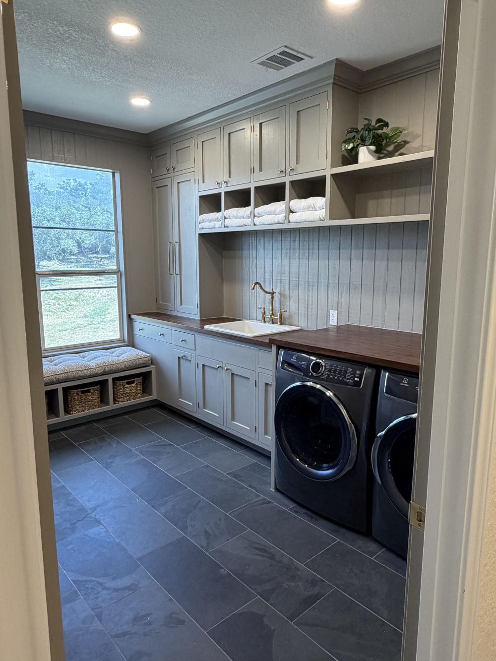 The Washer and Dryer Have Their Own Countertop