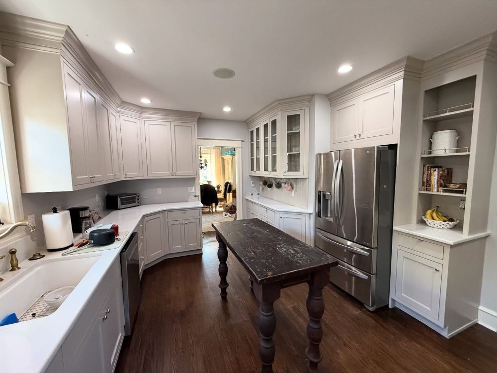 The completed cooking wall has a large