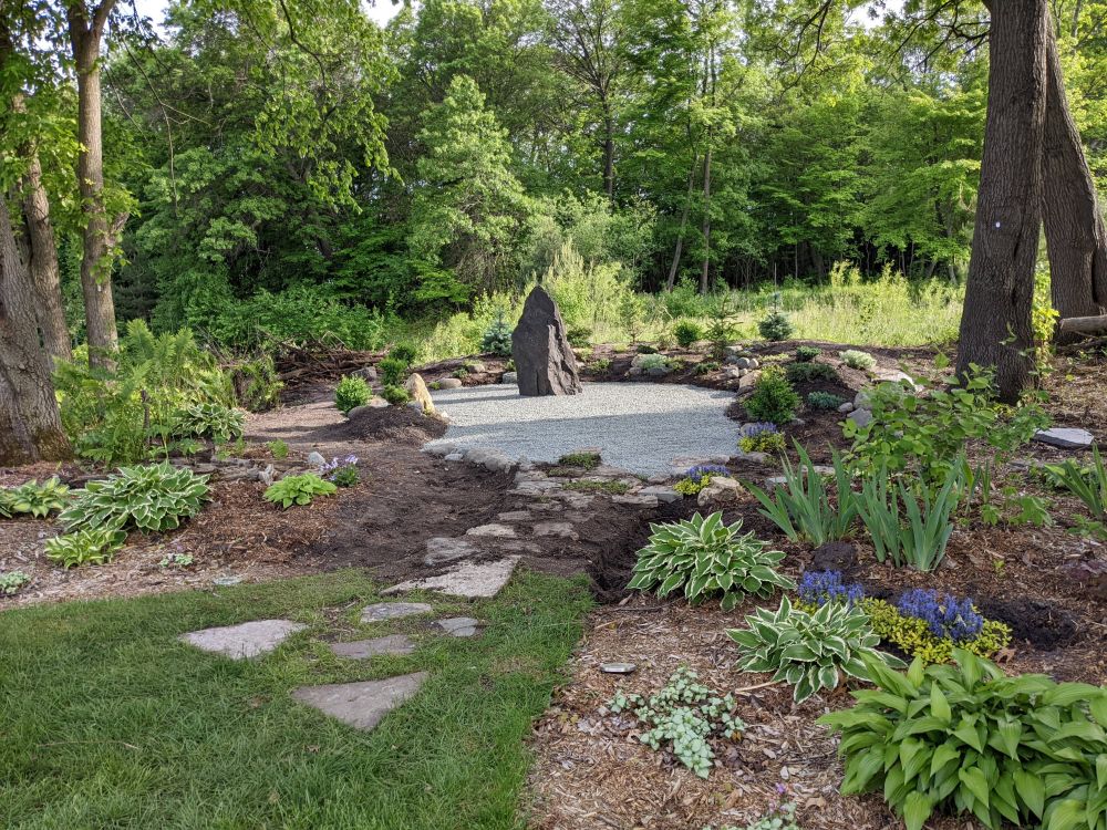 The finished garden kept its center open