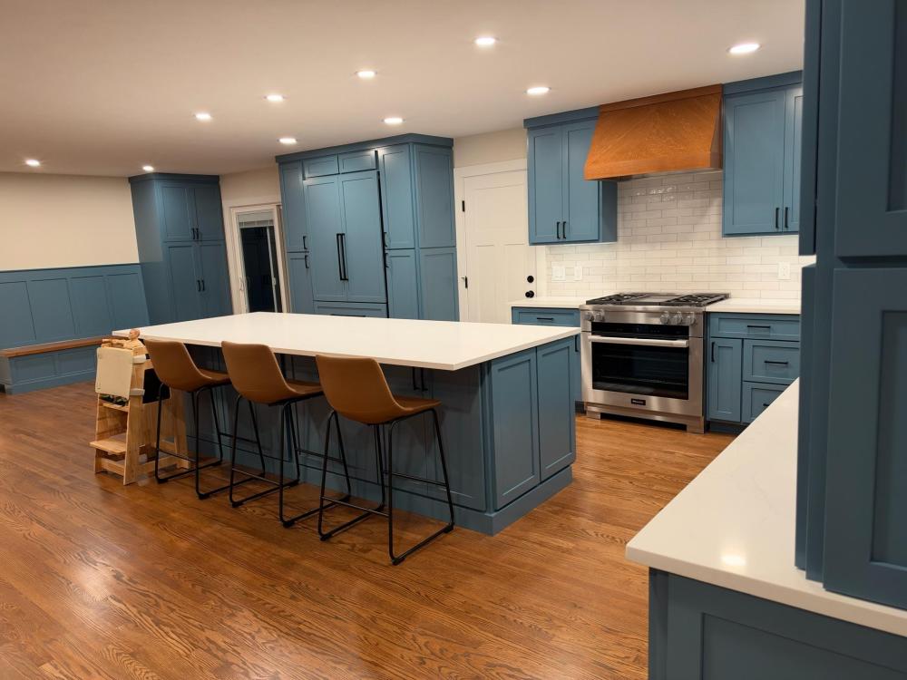 The island gained an uninterrupted worktop