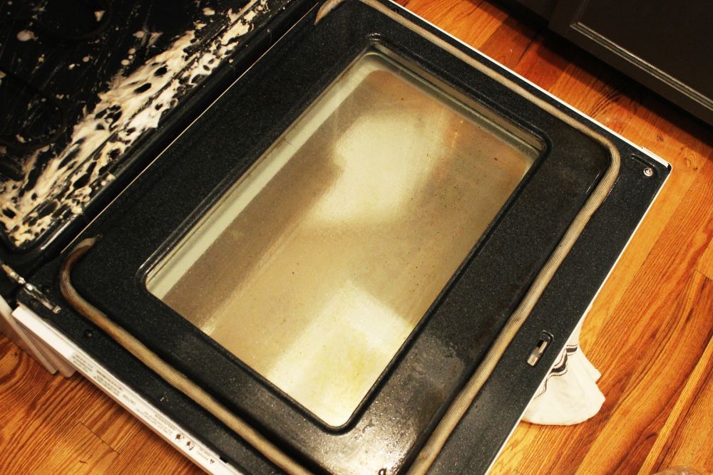 The oven window appears much clearer after