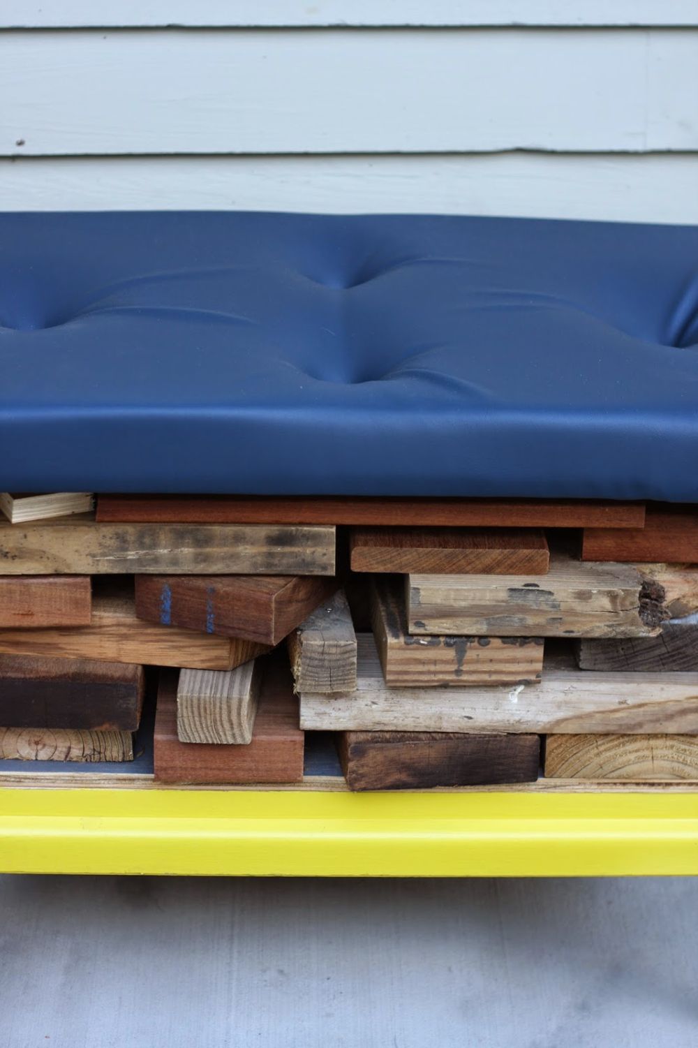 The pile became the bench body