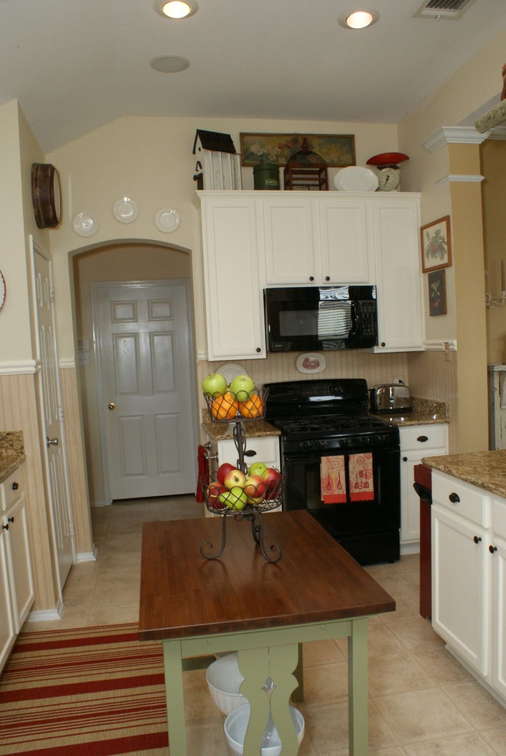 The raised-panel profiles remained visible after painting.