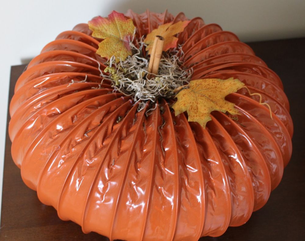 These Fall Pumpkins Started as Dryer Vent Tubing How She Made the Hardware Disappear