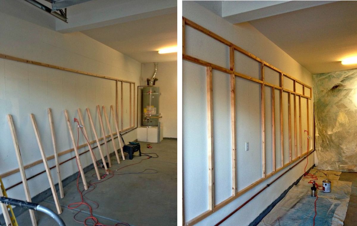 Vertical supports divided the frame into sections