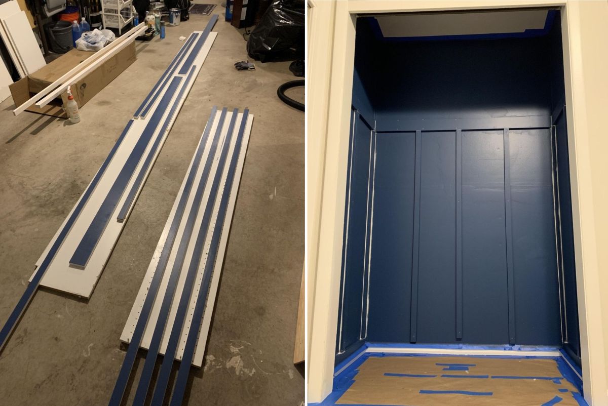 Vertical trim gave the back wall structure