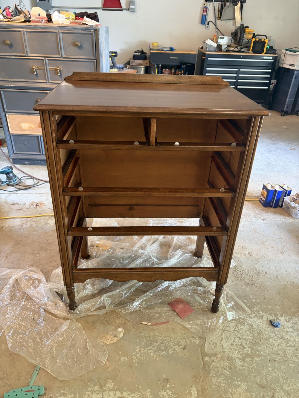 Walnut Stain Replaced the Blue Finish