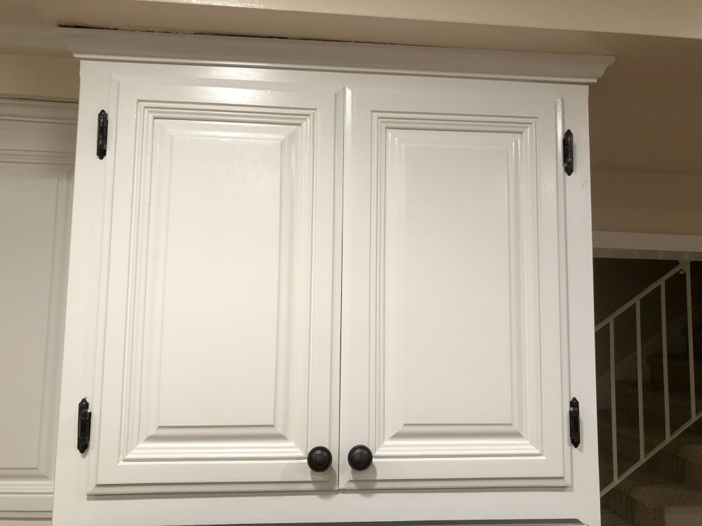 White Cabinet Doors Revealed the Existing Profiles
