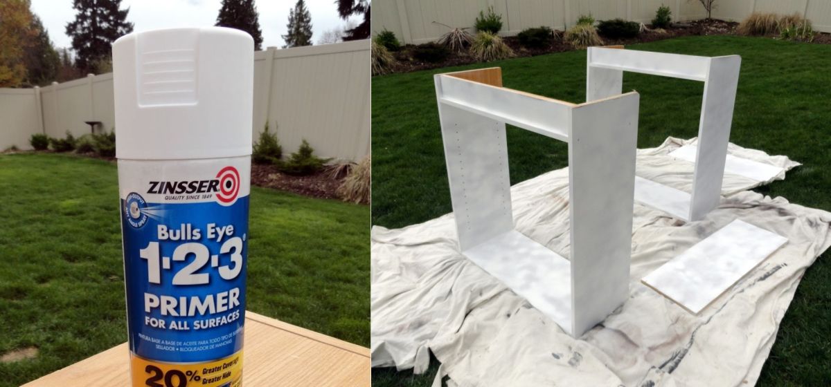 White Primer Covered the Particleboard