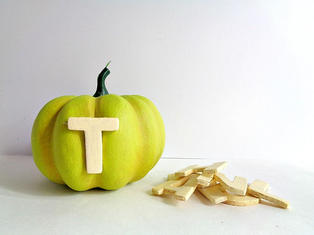 Wooden Letters Turned Each Pumpkin Into Part of a Message