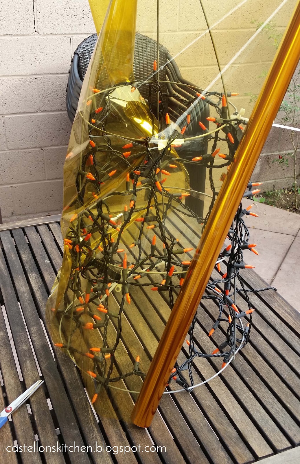 Yellow Plastic Creates the First Layer of Flames
